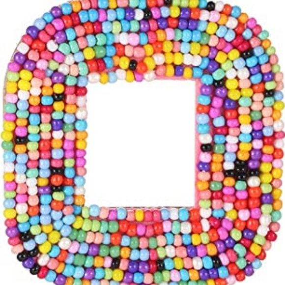 Oversized Multicolored Beads Dangle Post Earrings New Colorful Bohemian - Picture 3 of 6